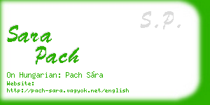 sara pach business card